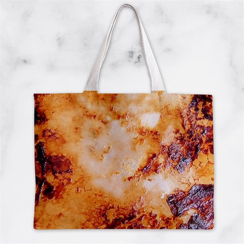 Burnt paper texture print design Zipper Mini Tote Bag from ArtsNow.com Front