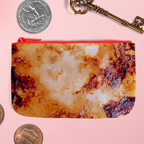 Burnt paper texture print design Large Coin Purse from ArtsNow.com Front