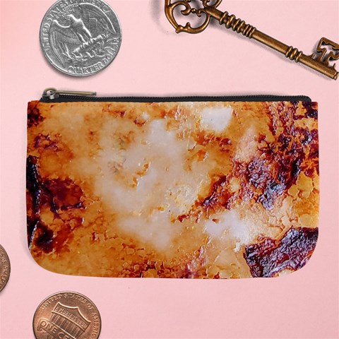 Burnt paper texture print design Large Coin Purse from ArtsNow.com Front