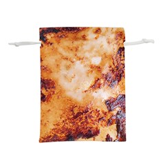 Burnt paper texture print design Lightweight Drawstring Pouch (L) from ArtsNow.com Front