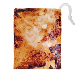 Burnt paper texture print design Drawstring Pouch (4XL) from ArtsNow.com Front