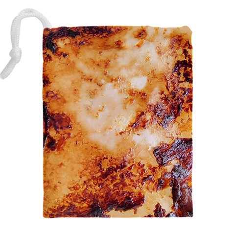 Burnt paper texture print design Drawstring Pouch (5XL) from ArtsNow.com Back
