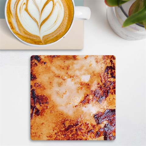 Burnt paper texture print design UV Print Square Tile Coaster  from ArtsNow.com Front