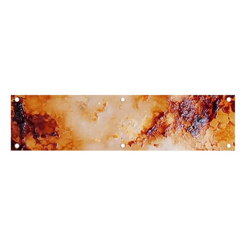Burnt paper texture print design Banner and Sign 4  x 1  from ArtsNow.com Front