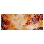 Burnt paper texture print design Banner and Sign 8  x 3 