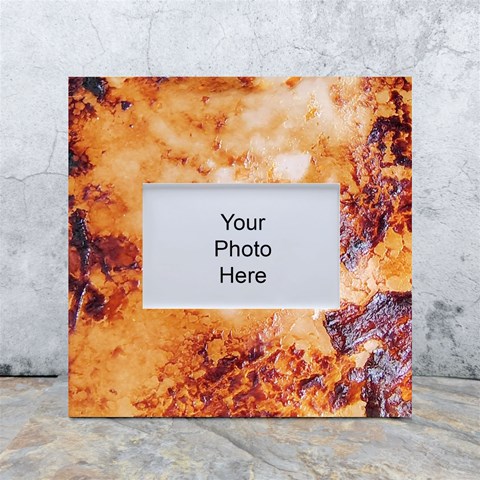 Burnt paper texture print design White Box Photo Frame 4  x 6  from ArtsNow.com Front