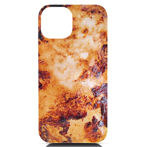 Burnt paper texture print design iPhone 14 Black UV Print PC Hardshell Case from ArtsNow.com Front