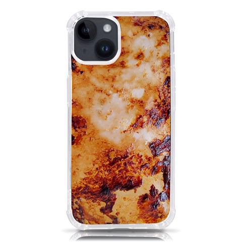 Burnt paper texture print design iPhone 14 TPU UV Print Case from ArtsNow.com Front