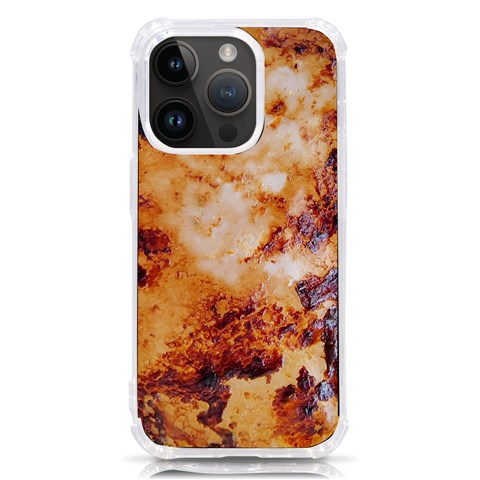 Burnt paper texture print design iPhone 14 Pro TPU UV Print Case from ArtsNow.com Front