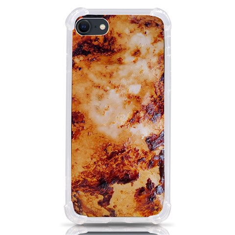 Burnt paper texture print design iPhone SE from ArtsNow.com Front