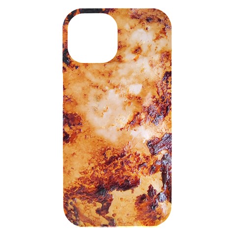 Burnt paper texture print design iPhone 15 Black UV Print PC Hardshell Case from ArtsNow.com Front