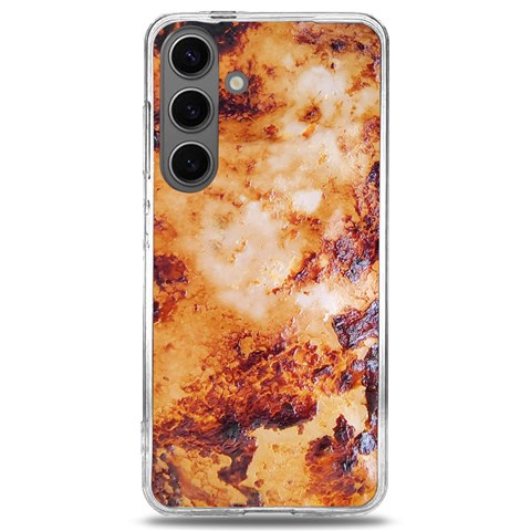 Burnt paper texture print design Samsung Galaxy S24 6.2 Inch TPU UV Case from ArtsNow.com Front