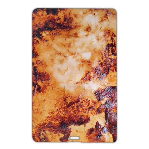 Burnt paper texture print design Name Card Style USB Flash Drive from ArtsNow.com Front