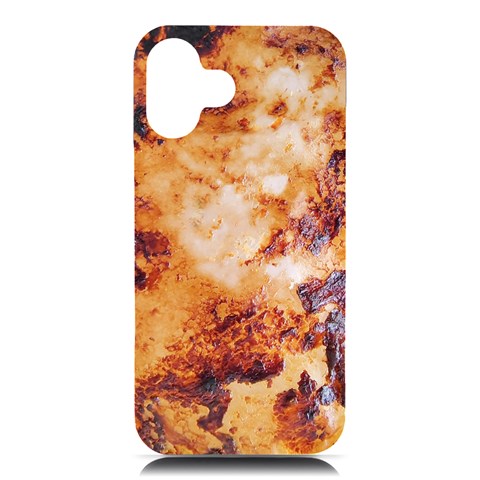 Burnt paper texture print design iPhone 16 Plus Black UV Print PC Hardshell Case from ArtsNow.com Front