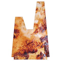 Burnt paper texture print design Japanese Wrist Knot Bag from ArtsNow.com Back
