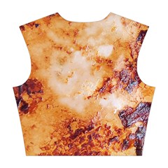 Burnt paper texture print design Cotton Crop Top from ArtsNow.com Back