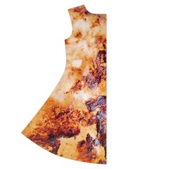 Burnt paper texture print design Short Sleeve V Back Left