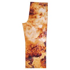 Burnt paper texture print design Spaghetti Top Long Pants Satin Pajamas Set from ArtsNow.com Back Bottom Right
