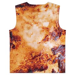 Burnt paper texture print design Kid s Button Up Puffer Vest from ArtsNow.com Back