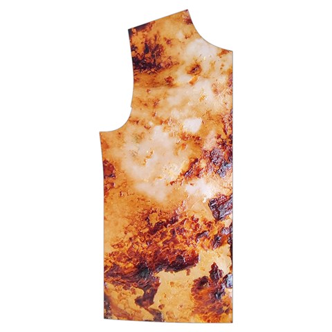 Burnt paper texture print design Men s High Neck Button Up Puffer Vest from ArtsNow.com Front Right