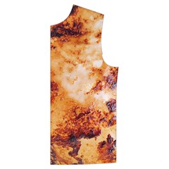 Burnt paper texture print design Men s High Neck Button Up Puffer Vest from ArtsNow.com Front Left
