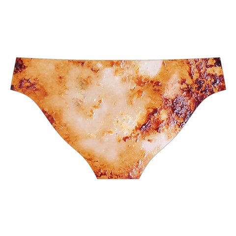 Burnt paper texture print design Cross Back Hipster Bikini Set from ArtsNow.com Back Under
