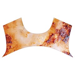 Burnt paper texture print design Women s Cut Out Long Sleeve T Front Top