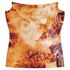 Burnt paper texture print design Women s Cut Out Long Sleeve T Front