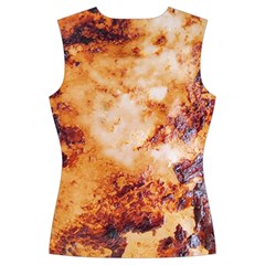 Burnt paper texture print design Women s Cut Out Long Sleeve T Back