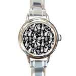 Easter bunny pattern Round Italian Charm Watch