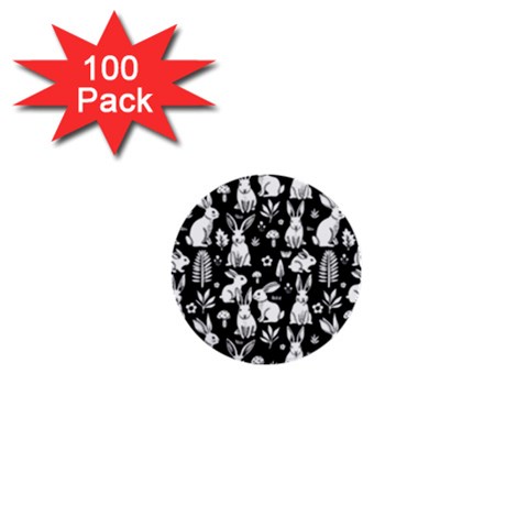 Easter bunny pattern 1  Mini Buttons (100 pack)  from ArtsNow.com Front