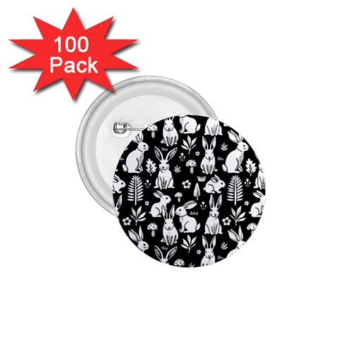 Easter bunny pattern 1.75  Buttons (100 pack)  from ArtsNow.com Front