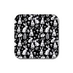Easter bunny pattern Rubber Square Coaster (4 pack)
