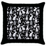 Easter bunny pattern Throw Pillow Case (Black)