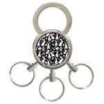 Easter bunny pattern 3-Ring Key Chain