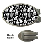 Easter bunny pattern Money Clips (Oval) 
