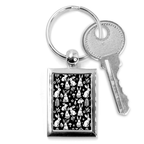 Easter bunny pattern Key Chain (Rectangle) from ArtsNow.com Front