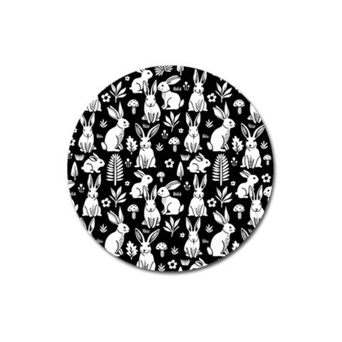 Easter bunny pattern Magnet 3  (Round) from ArtsNow.com Front