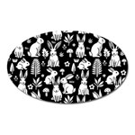 Easter bunny pattern Oval Magnet