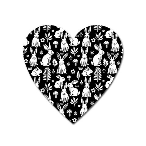 Easter bunny pattern Heart Magnet from ArtsNow.com Front