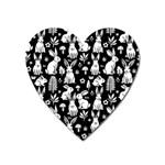 Easter bunny pattern Heart Magnet
