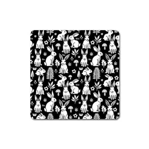 Easter bunny pattern Square Magnet from ArtsNow.com Front