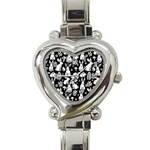 Easter bunny pattern Heart Italian Charm Watch