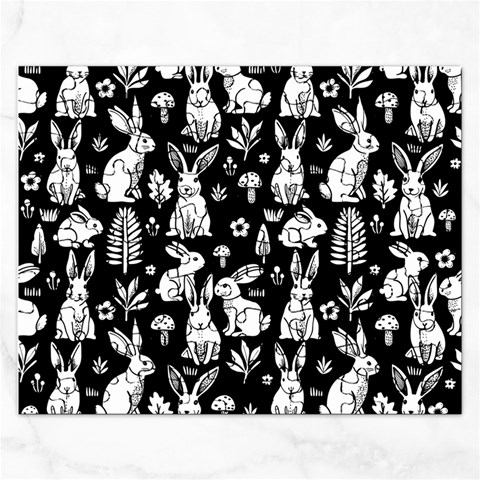 Easter bunny pattern Rectangular Jigsaw Puzzl from ArtsNow.com Front
