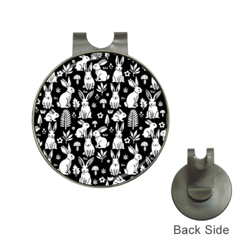 Easter bunny pattern Hat Clips with Golf Markers from ArtsNow.com Front