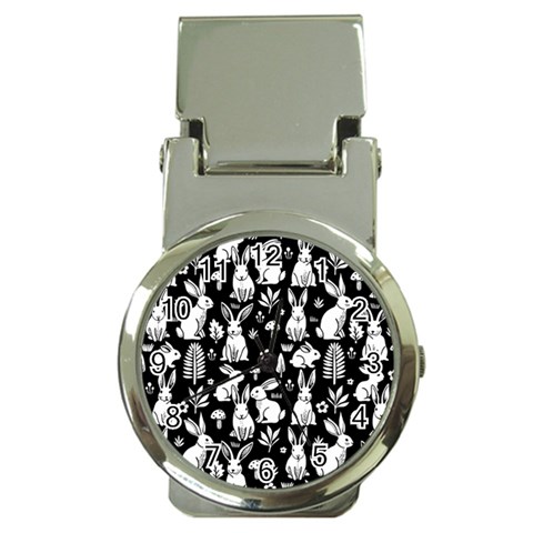Easter bunny pattern Money Clip Watches from ArtsNow.com Front