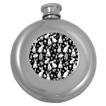 Easter bunny pattern Round Hip Flask (5 oz)