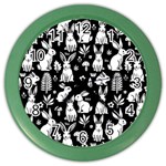 Easter bunny pattern Color Wall Clock