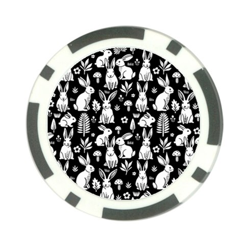 Easter bunny pattern Poker Chip Card Guard from ArtsNow.com Front