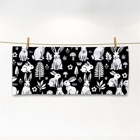 Easter bunny pattern Hand Towel from ArtsNow.com Front